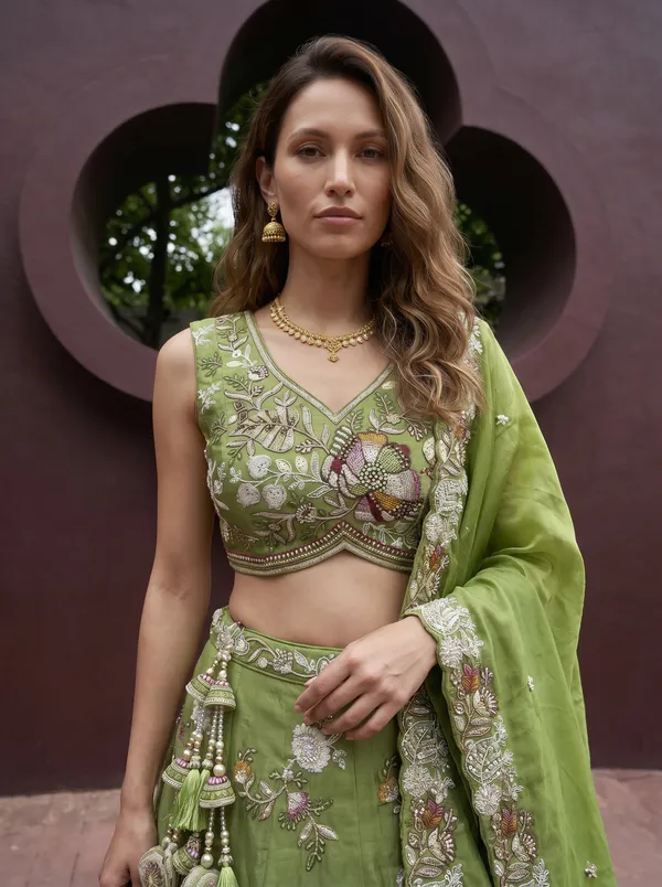 Green_Embroidered_Lehenga_Choli_for_Women