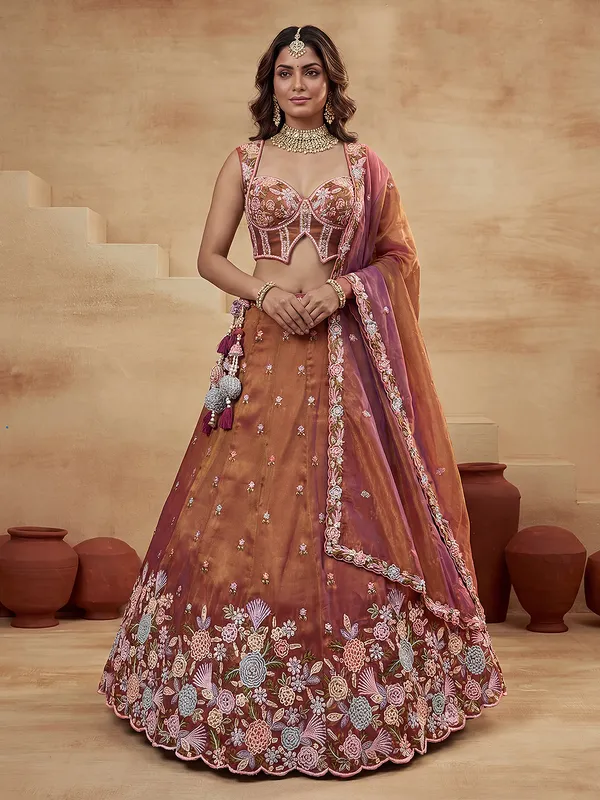 Brown_Floral_Embroidered_Lehenga_Choli_for_Women