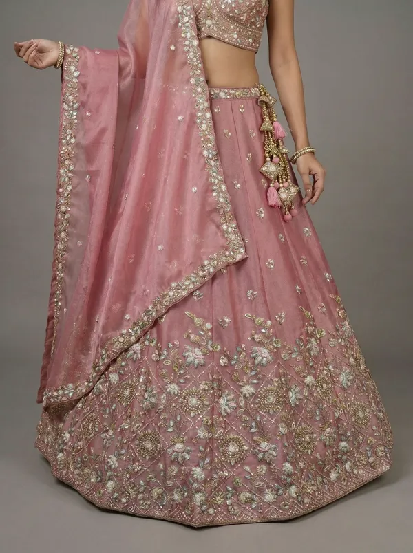 Pink_Net_Embroidered_Lehenga_Choli_Set_for_Women
