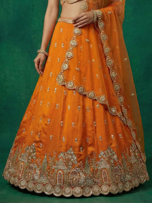 Orange_Embroidered_Lehenga_Choli_Set_for_Women
