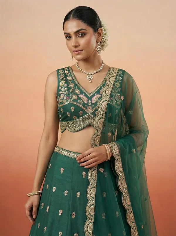 Green_Embroidered_Lehenga_Choli_Set_for_Women