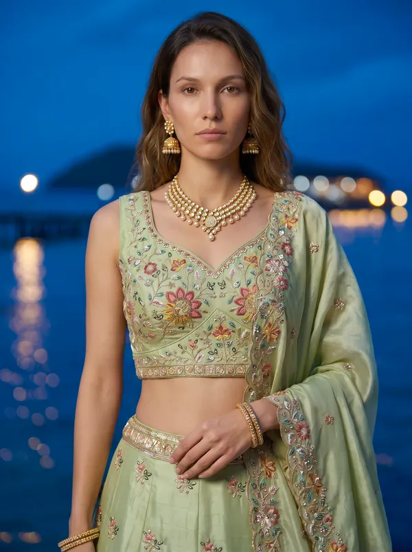 Green_Embroidered_Flared_Lehenga_Choli_Set_for_Women
