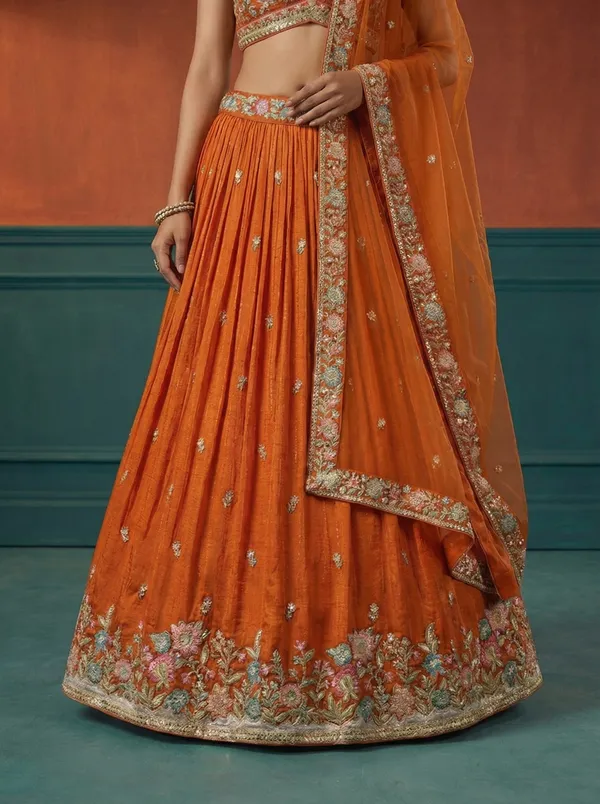 Orange_Embroidered_Lehenga_Choli_Set_for_Women
