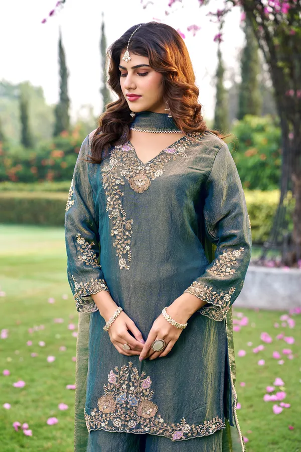 Teal_Embroidered_Straight_Suit_Set_for_Women