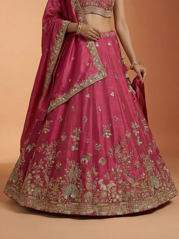 Pink_Embroidered_Lehenga_Choli_For_Women