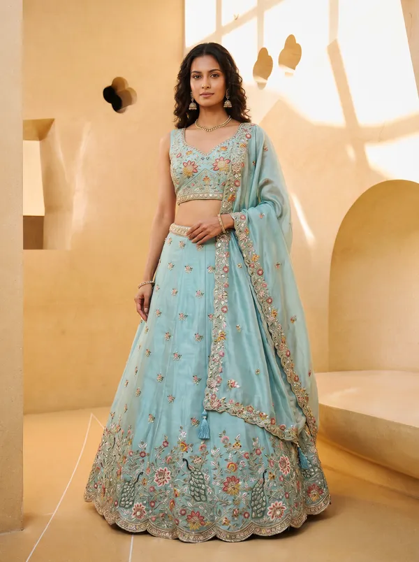 Blue_Embroidered_Lehenga_Set_for_Women