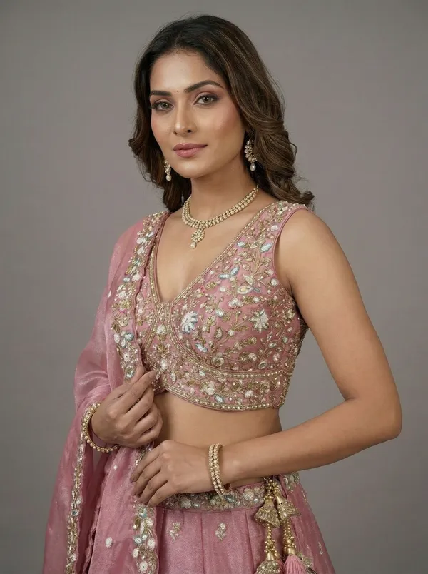 Pink_Net_Embroidered_Lehenga_Choli_Set_for_Women