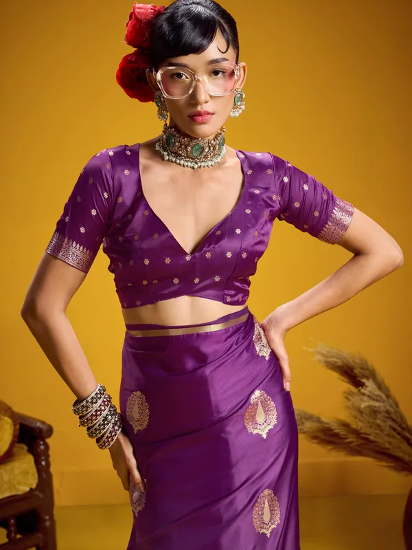 Purple_Silk_Zari_Motif_Saree_for_Women