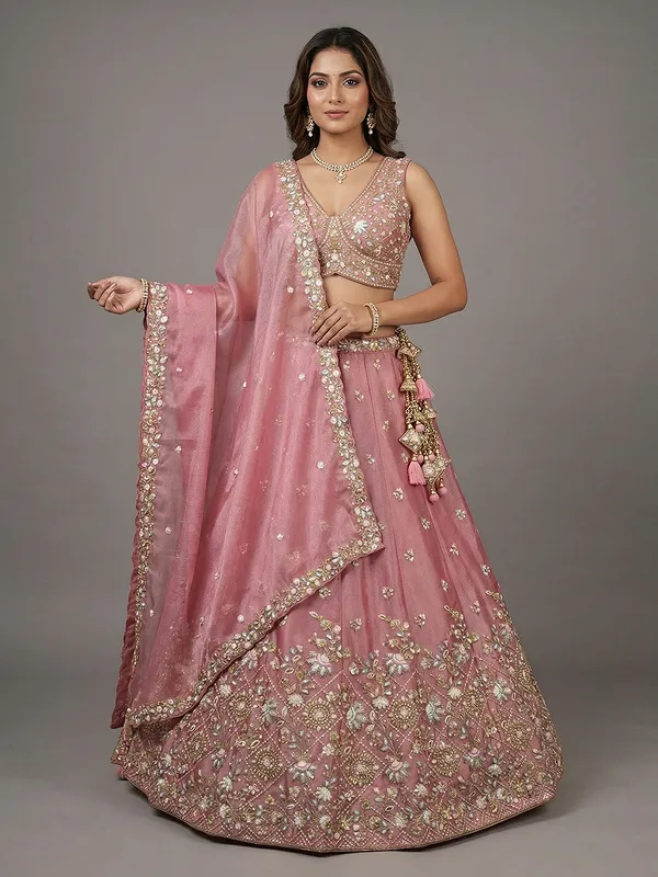 Pink_Embellished_Lehenga_Choli_Set_for_Women