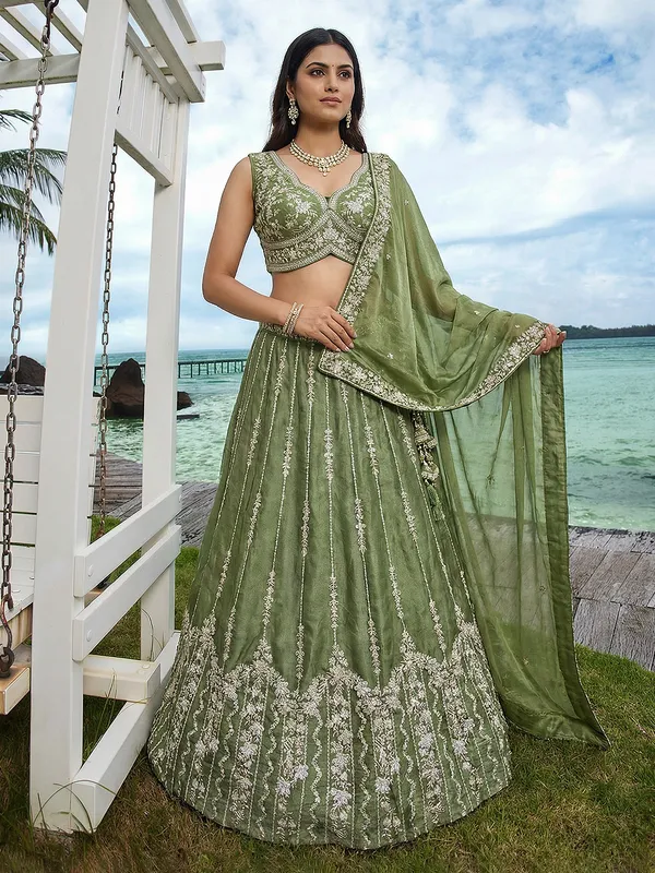 Green_Embroidered_Flared_Lehenga_Choli_Set_for_Women