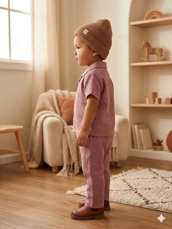 Mauve_Cotton_Relaxed_Fit_Co_Ord_Set_For_Babies