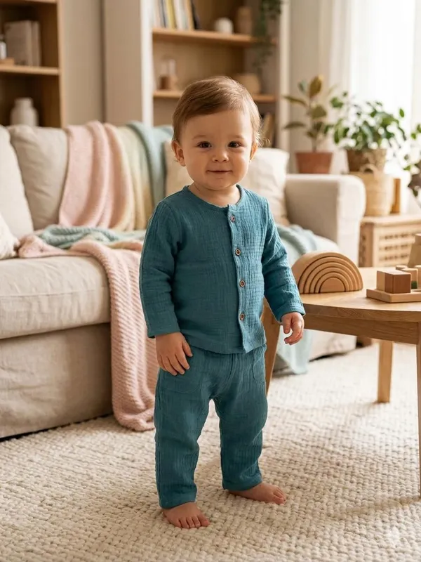 Teal_Cotton_Relaxed_Fit_Co_Ord_Set_For_Babies