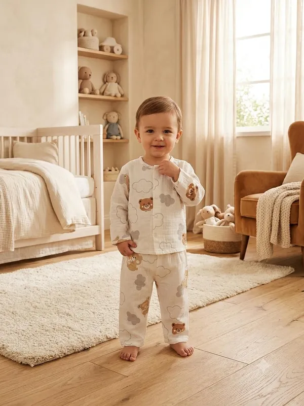Ivory_Muslin_Relaxed_Fit_Bear_Cloud_Print_Night_Suit_For_Babies