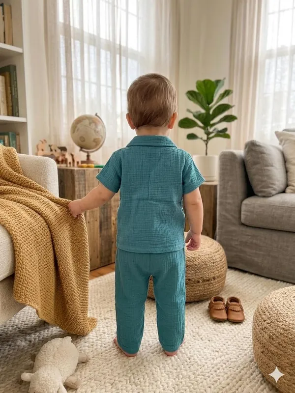 Teal_Cotton_Relaxed_Fit_Co_Ord_Set_For_Babies