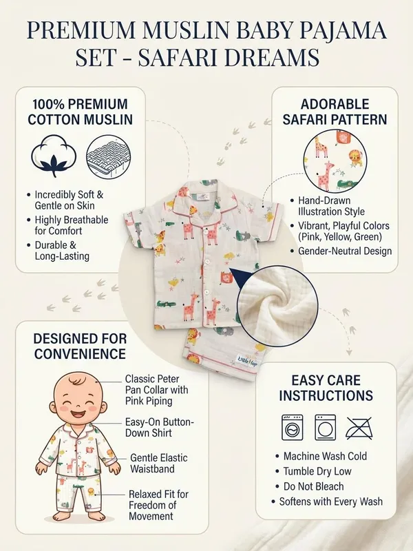 White_Muslin_Relaxed_Fit_Animal_Print_Night_Suit_For_Kids