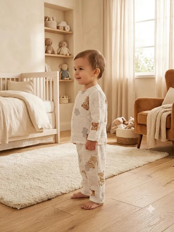 Ivory_Muslin_Relaxed_Fit_Bear_Cloud_Print_Night_Suit_For_Babies