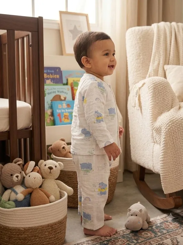 Cream_Muslin_Relaxed_Fit_Printed_Night_Suit_For_Babies