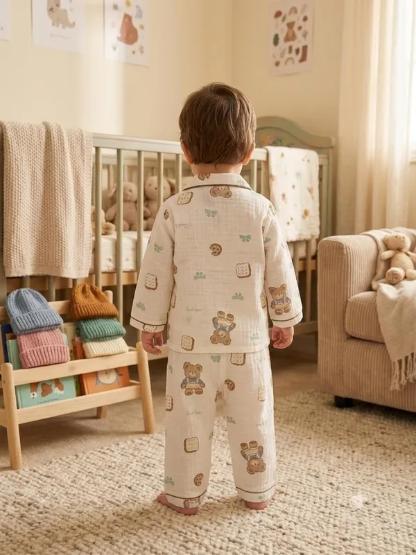 Cream_Muslin_Relaxed_Fit_Teddy_Floral_Print_Night_Suit_For_Babies