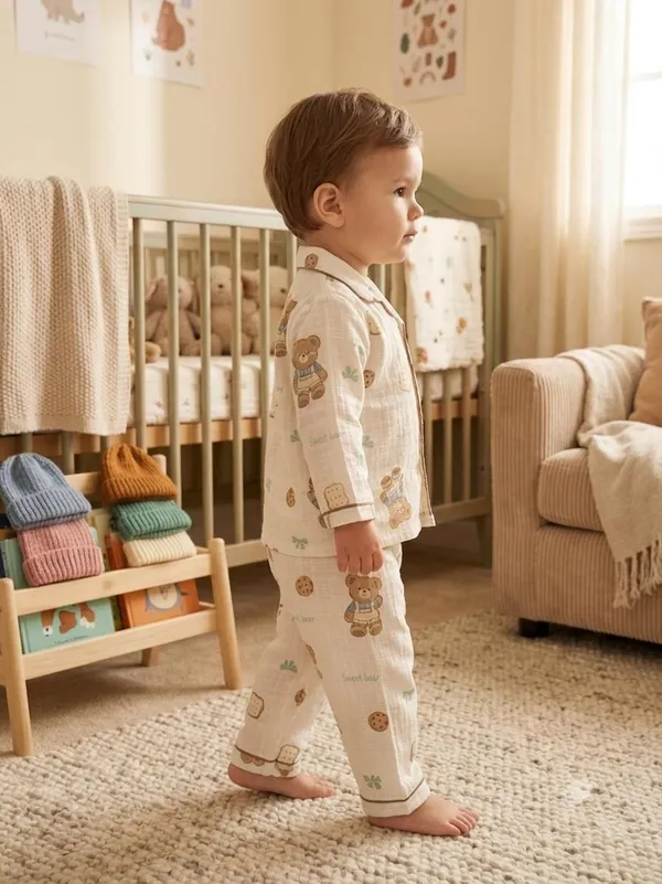 Cream_Muslin_Relaxed_Fit_Teddy_Floral_Print_Night_Suit_For_Babies