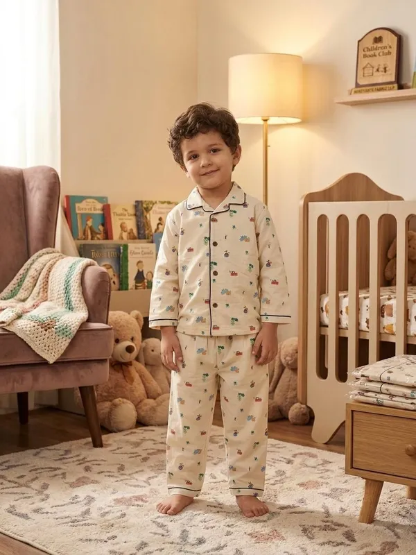 Cream_Cotton_Twill_Relaxed_Fit_Printed_Night_Suit_For_Kids