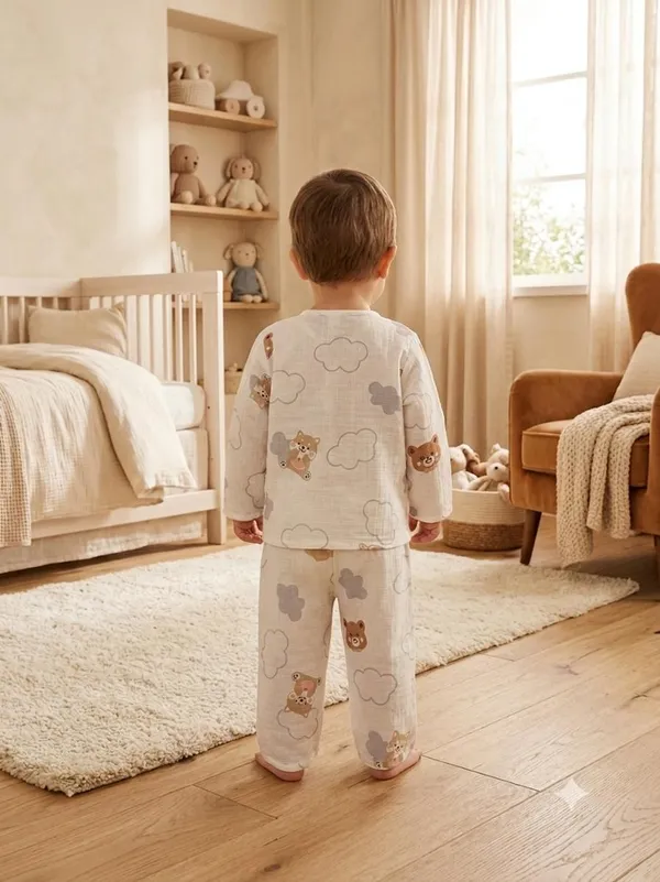 Ivory_Muslin_Relaxed_Fit_Bear_Cloud_Print_Night_Suit_For_Babies