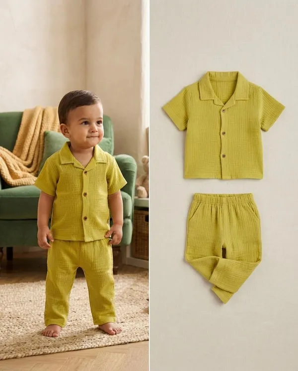Yellow_Cotton_Relaxed_Fit_Co_Ord_Set_For_Babies
