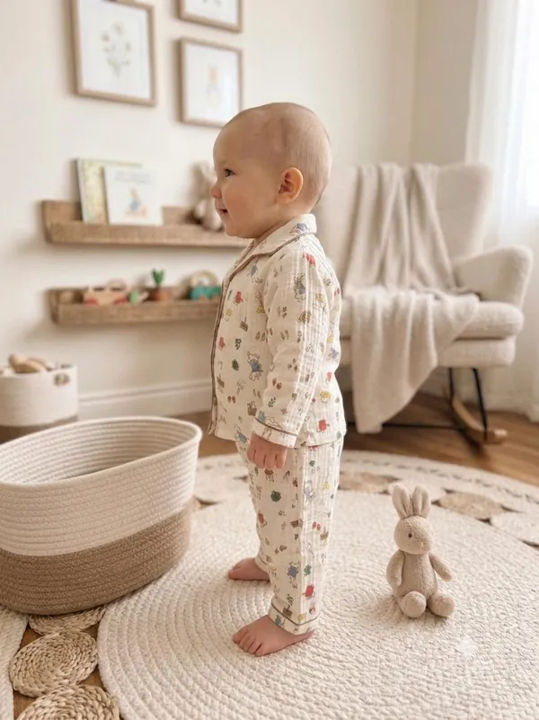 Cream_Muslin_Relaxed_Fit_Printed_Night_Suit_For_Babies