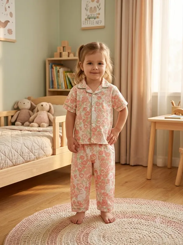 Pink_Cotton_Relaxed_Fit_Floral_Printed_Night_Suit_For_Kids