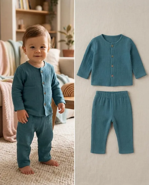 Teal_Cotton_Relaxed_Fit_Co_Ord_Set_For_Babies