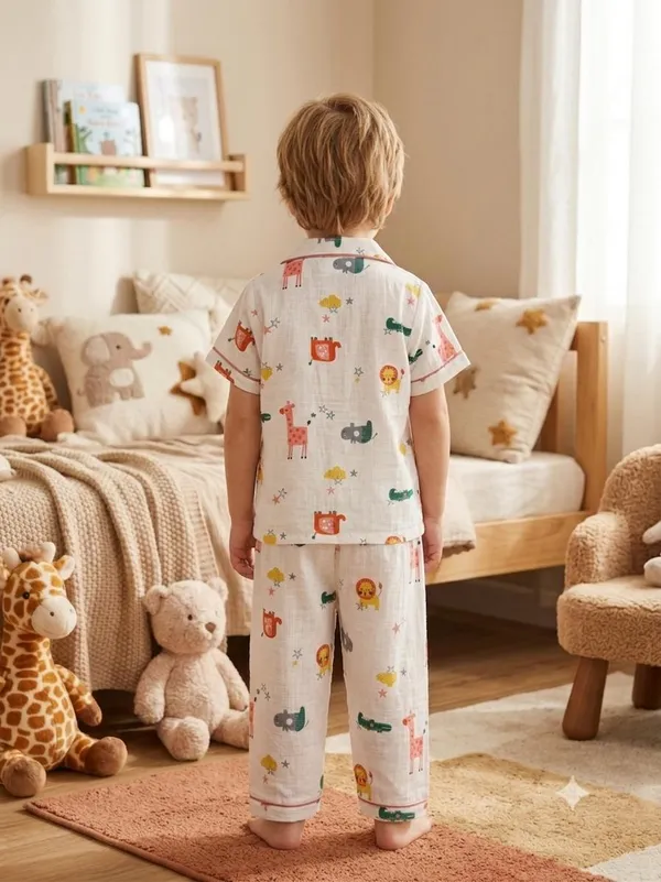 White_Muslin_Relaxed_Fit_Animal_Print_Night_Suit_For_Kids