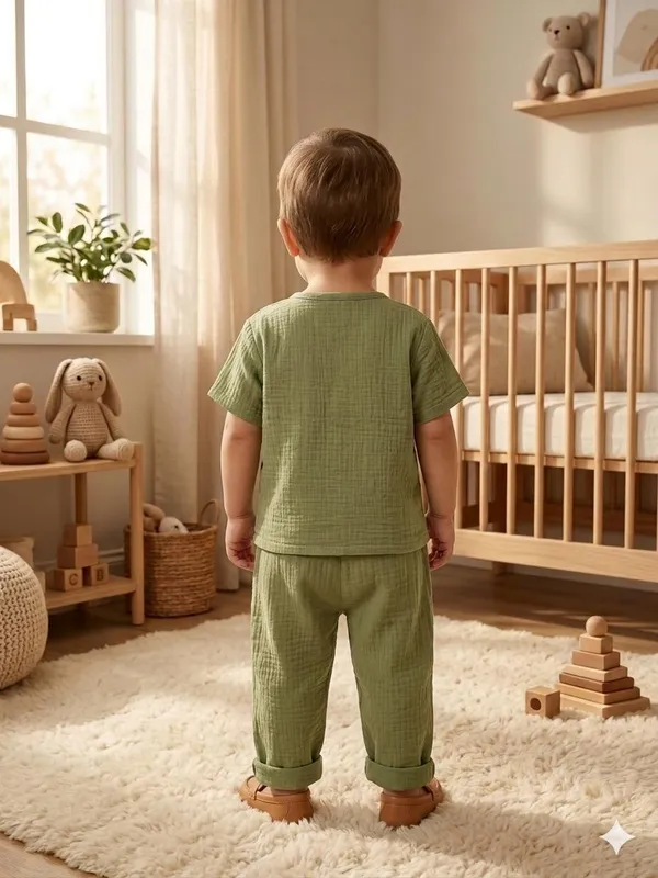 Olive_Green_Cotton_Relaxed_Fit_Co_Ord_Set_For_Babies