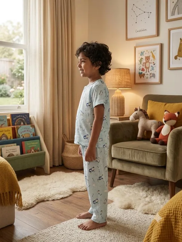 Light_Blue_Muslin_Relaxed_Fit_Printed_Night_Suit_For_Kids