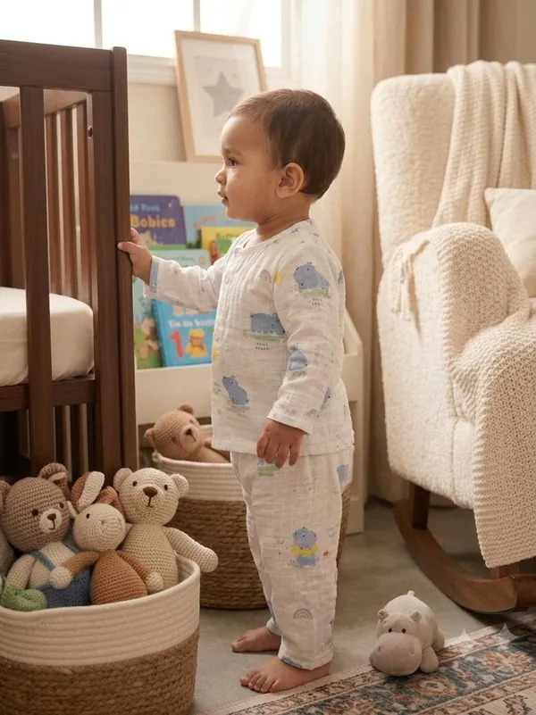 Cream_Muslin_Relaxed_Fit_Printed_Night_Suit_For_Babies