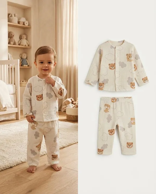 Ivory_Muslin_Relaxed_Fit_Bear_Cloud_Print_Night_Suit_For_Babies