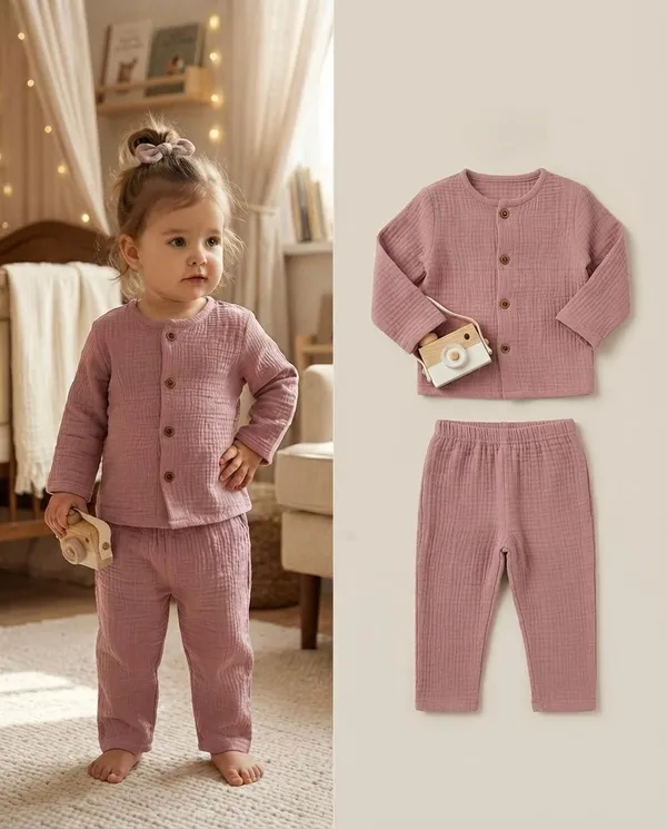 Mauve_Cotton_Relaxed_Fit_Co_Ord_Set_For_Babies