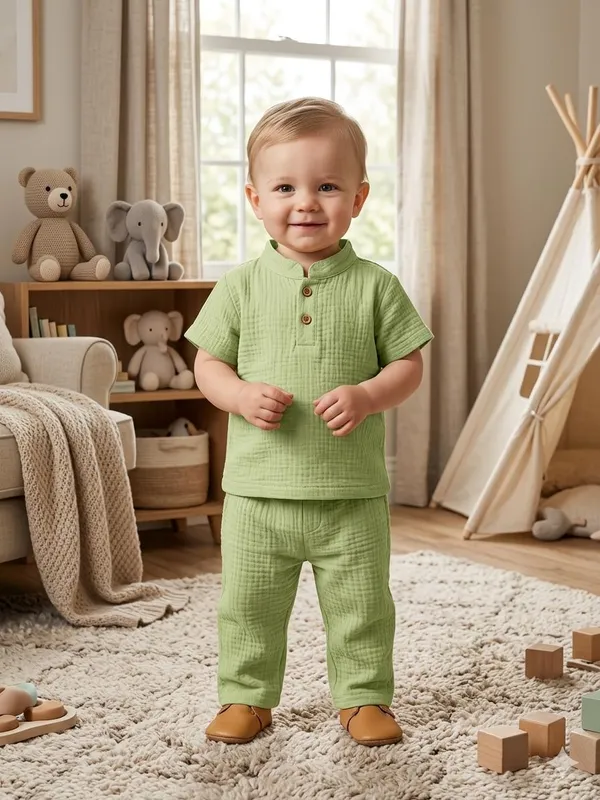 Green_Cotton_Relaxed_Fit_Co_Ord_Set_For_Babies