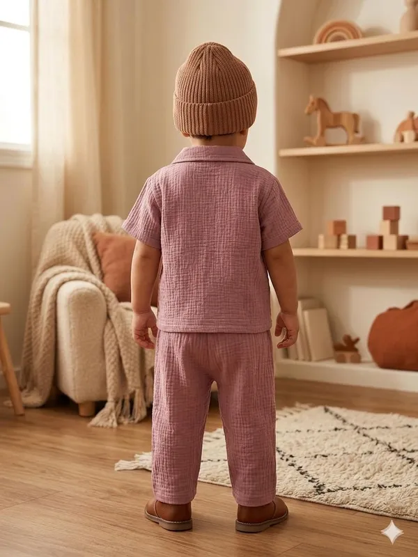 Mauve_Cotton_Relaxed_Fit_Co_Ord_Set_For_Babies