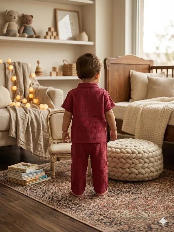 Maroon_Cotton_Relaxed_Fit_Co_Ord_Set_For_Babies