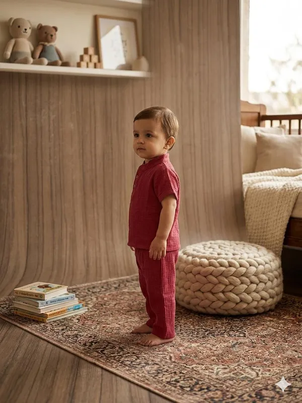 Maroon_Cotton_Relaxed_Fit_Co_Ord_Set_For_Babies
