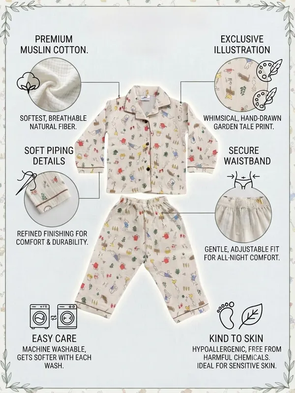Cream_Muslin_Relaxed_Fit_Printed_Night_Suit_For_Babies