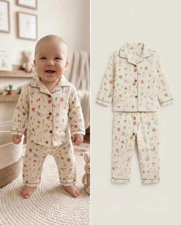 Cream_Muslin_Relaxed_Fit_Printed_Night_Suit_For_Babies
