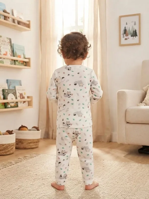 White_Bamboo_Animal_Print_Night_Suit_For_Babies