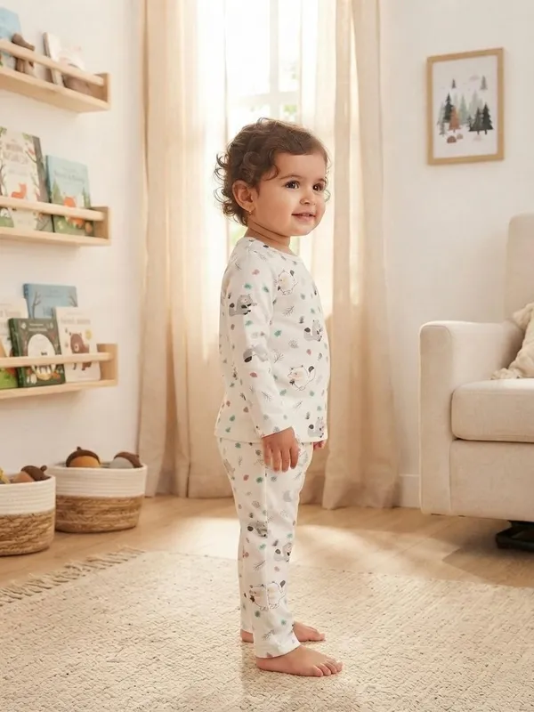 White_Bamboo_Animal_Print_Night_Suit_For_Babies