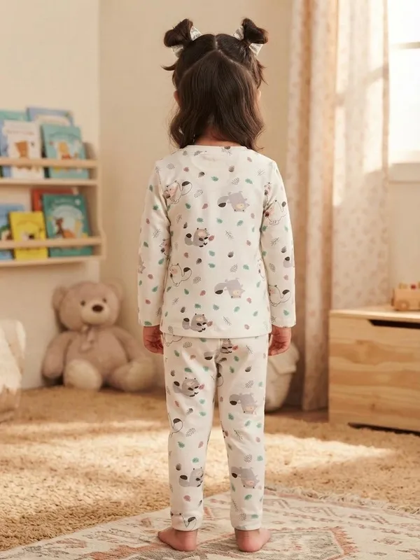 White_Bamboo_Animal_Print_Night_Suit_For_Kids