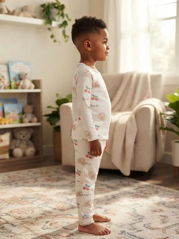 White_Bamboo_Bear_Print_Night_Suit_For_Kids