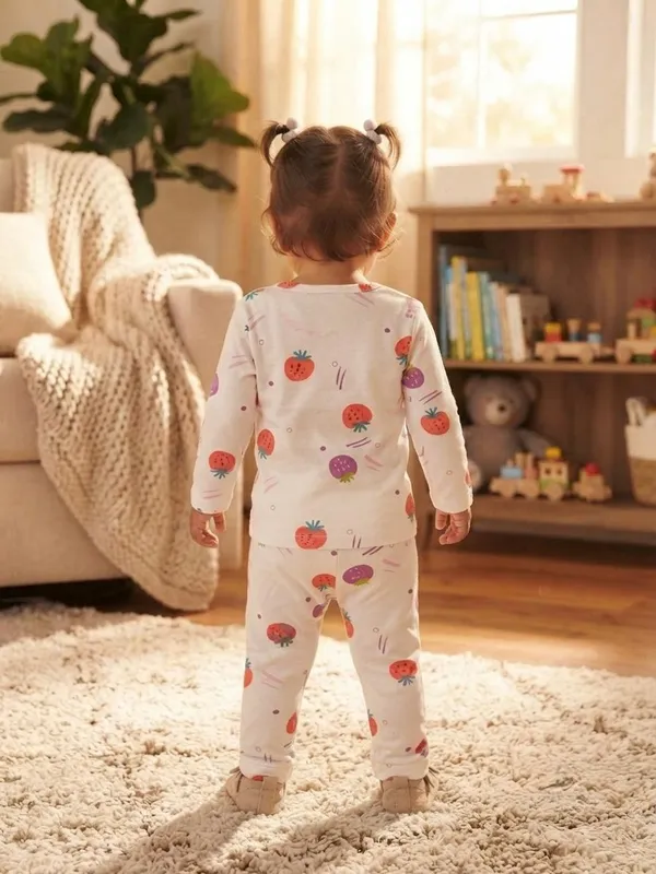 White_Bamboo_Berry_Print_Night_Suit_For_Babies