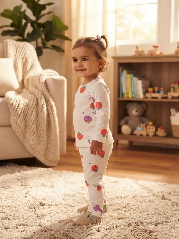 White_Bamboo_Berry_Print_Night_Suit_For_Babies