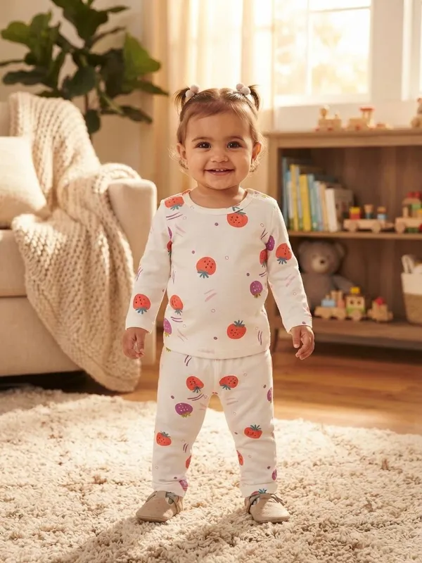 White_Bamboo_Berry_Print_Night_Suit_For_Babies