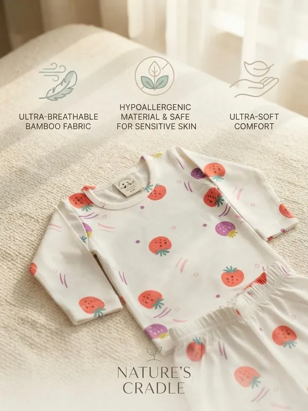 White_Bamboo_Berry_Print_Night_Suit_For_Kids