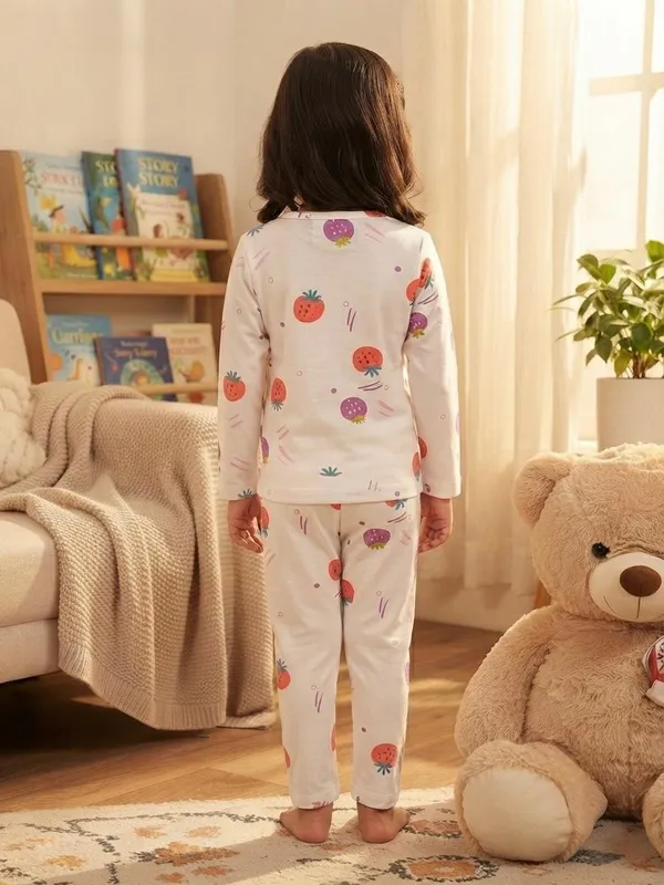 White_Bamboo_Berry_Print_Night_Suit_For_Kids